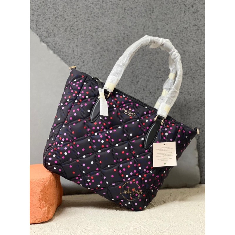 tas KS original/Kate spade medium satchel jae quilted festive confetti multi
