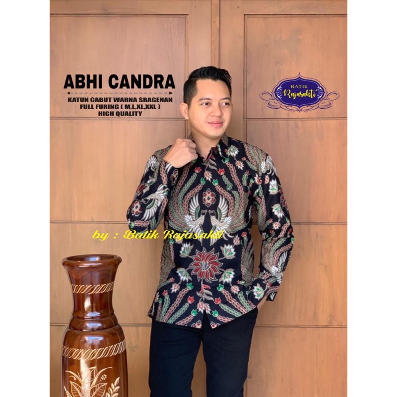 BATIK ABHI CANDRA FULL FURING KATUN HALUS CABUT WARNA SRAGENAN SIZE M-XXL ASLI SOLO