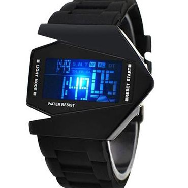 FREE ONGKIR AVIATOR - AIRCRAFT - AIRPLANE - JETPLANE LED WATCH (JAM TANGAN LED PESAWAT TEMPUR)