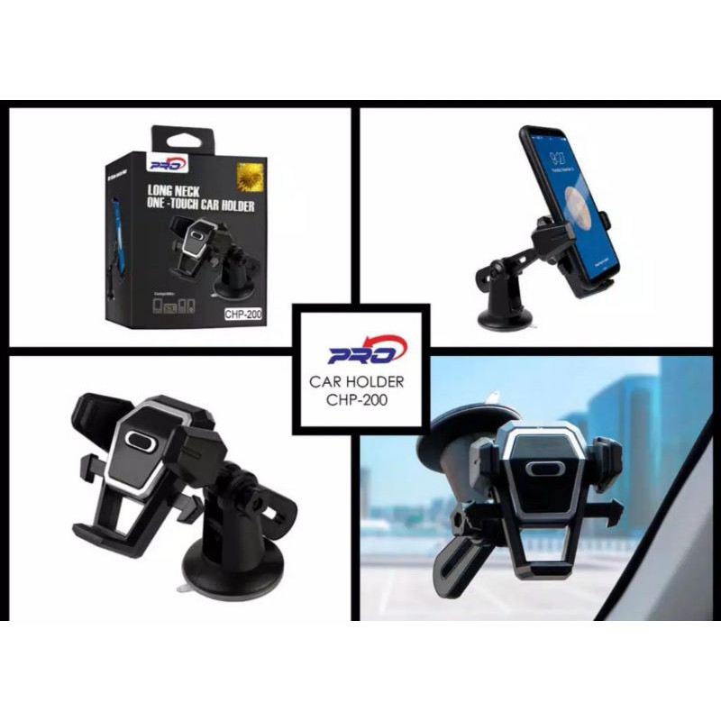 Phone Holder Dudukan Handphone Hp Kaca Mobil Car Dasboard Jepit Universal Standing Pro CHP