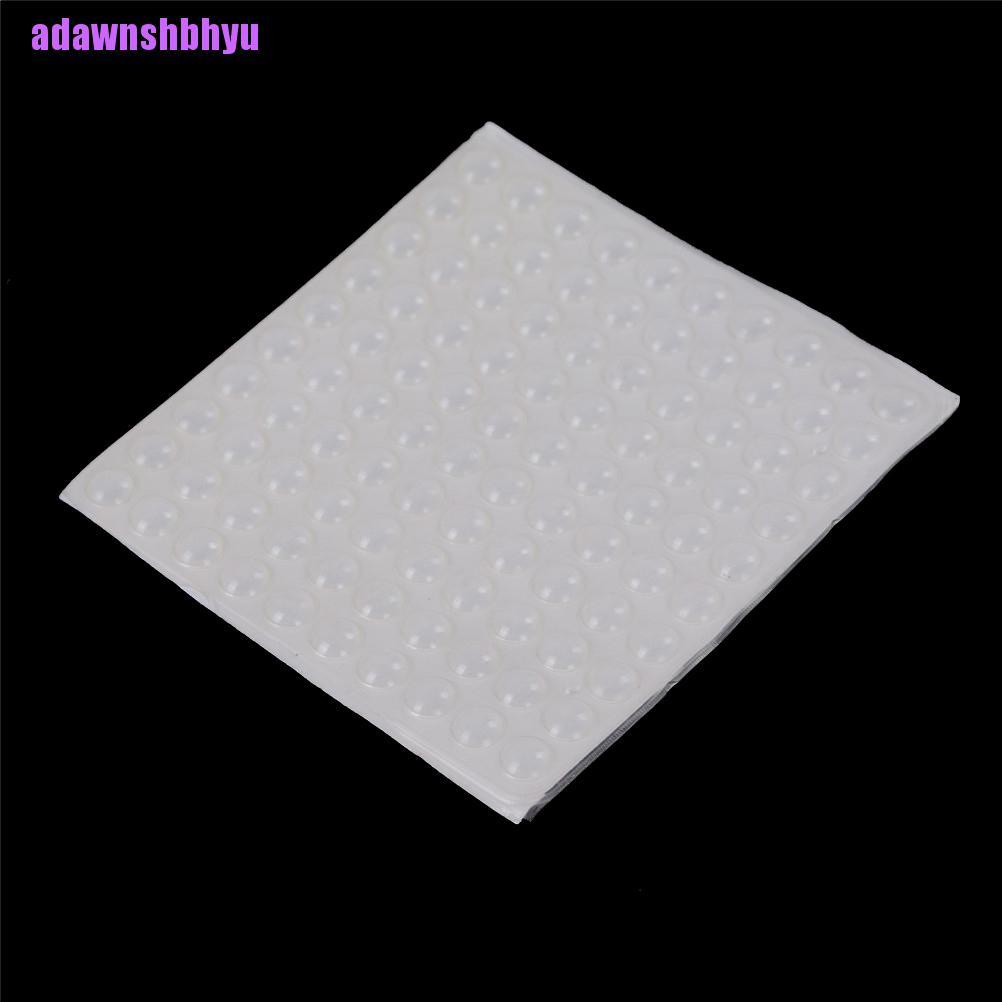 100 Pcs Bantalan Buffer Bumper Pintu Bentuk Setengah Lingkaran Bahan Karet Dengan Perekat