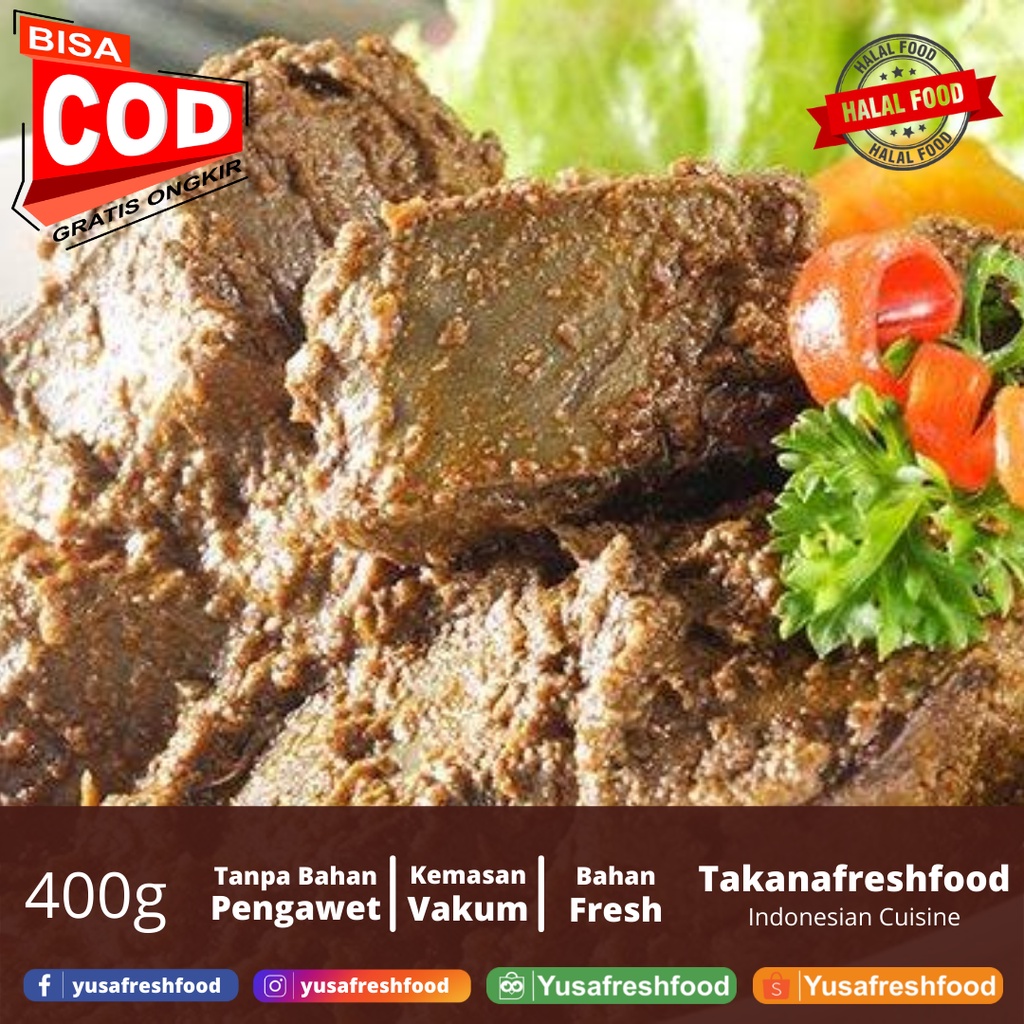 

Rendang Hati Sapi Khas Padang Takana Fresh Food (400gram)