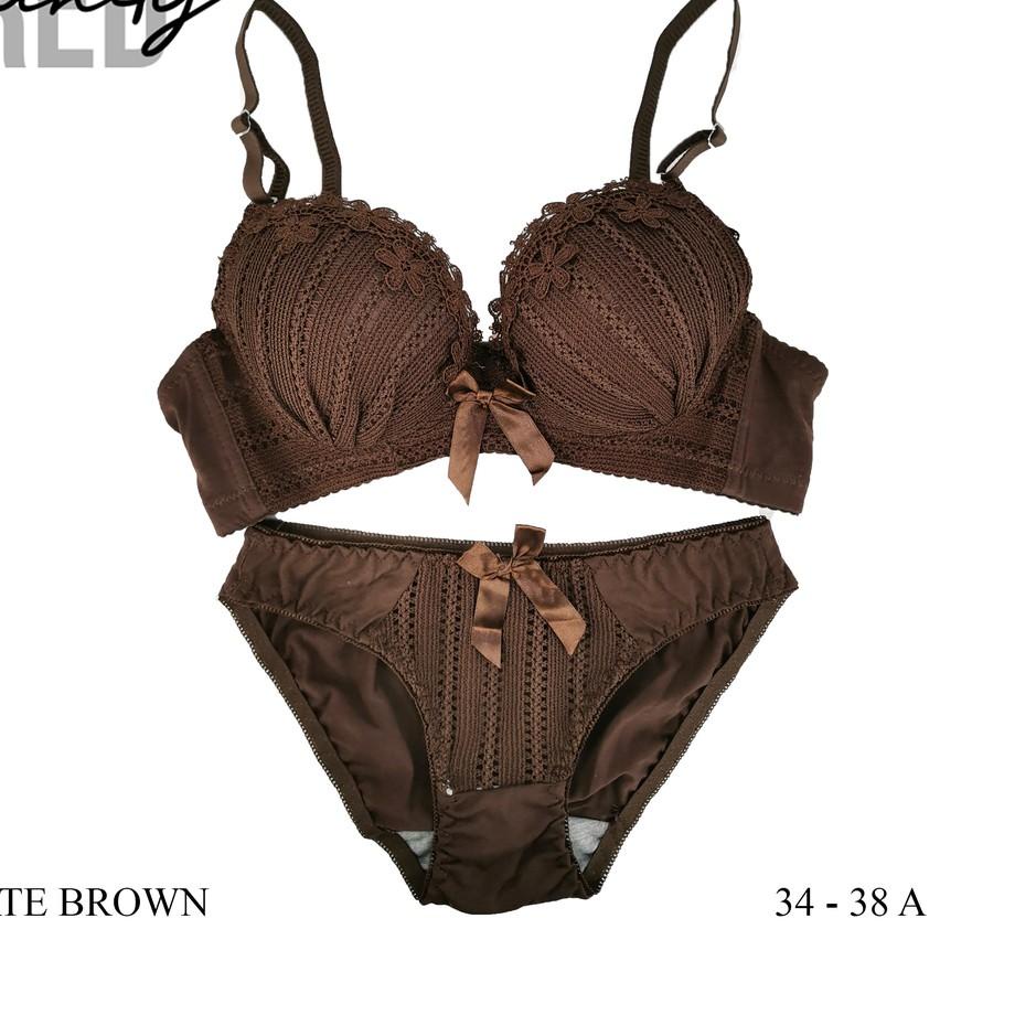 ✔️ BRA SET bh + cd beha celana dalam import quality RC025 RED CANDY SIZE 34-38