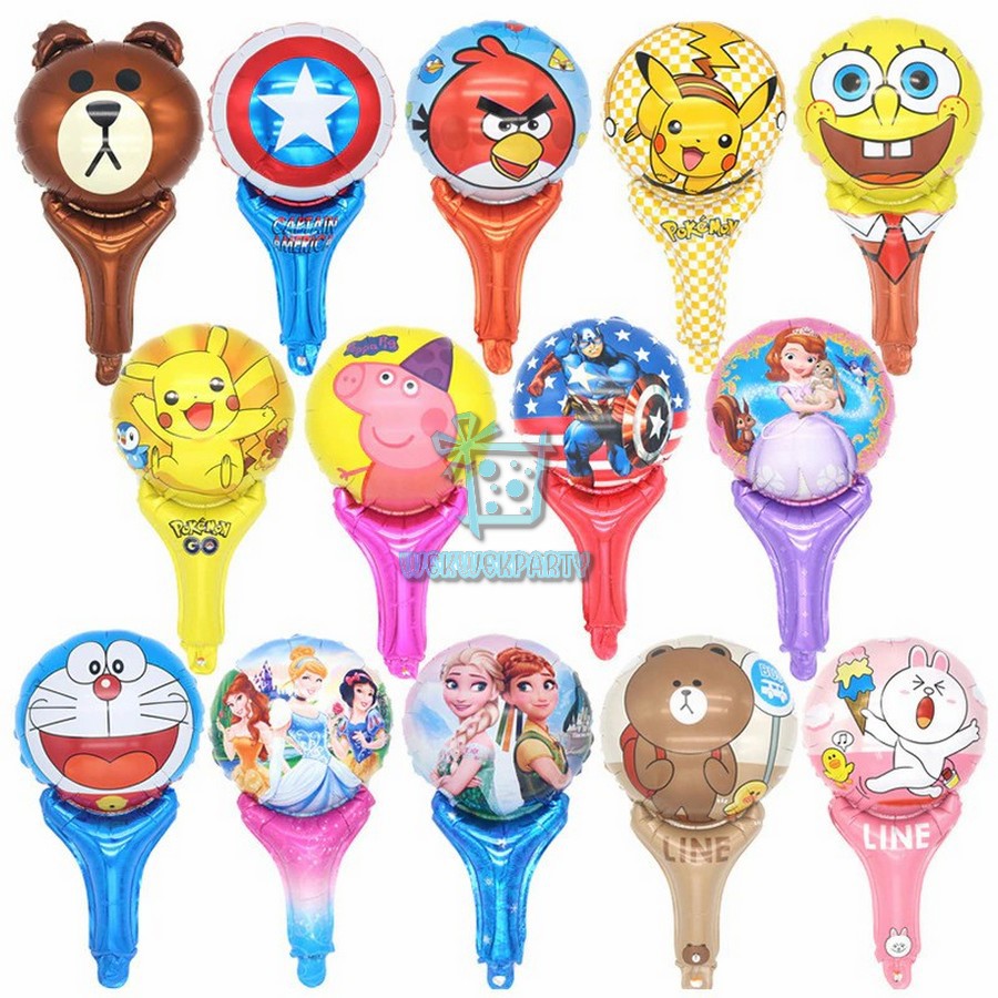 TERMURAH Balon Foil TONGKAT Pentung | PRINCESS | FROZEN | LITTLEPONY | SOFIA | ANIMAL | CAKE