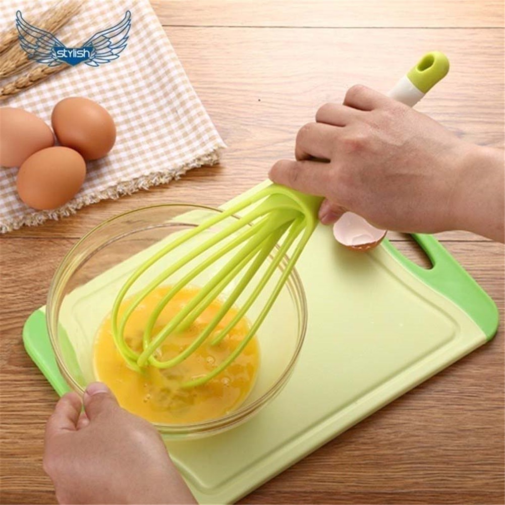 Pengocok Telur Hand Mixer manual - alat kocok telor silikon plastik