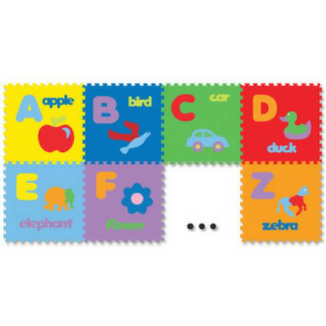 Karpet Puzzle Unimats Evamat Abjad Gambar / Alfabet A - Z / Matras Tikar Alas Bermain Serba guna