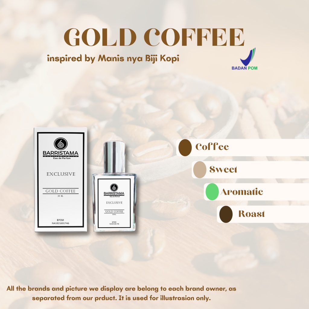 BARRISTAMA Gold Coffee Parfume - Inspired by Coffee Aromatic Idn -BPOM