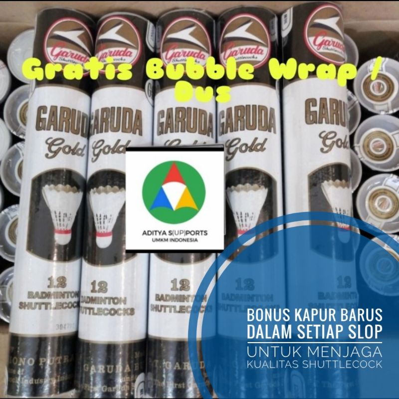 Kok Shuttlecock badminton bulutangkis Garuda Gold Putih Bulat Ori