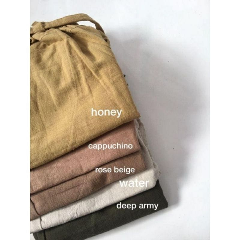Trisa / Celana Kulot Wanita Tali/linen / jumbo-Honey