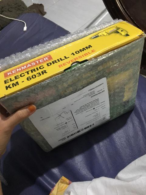 Mesin Bor Listrik 10mm Electric Drill Reversible Bolak Balik Kenmaster