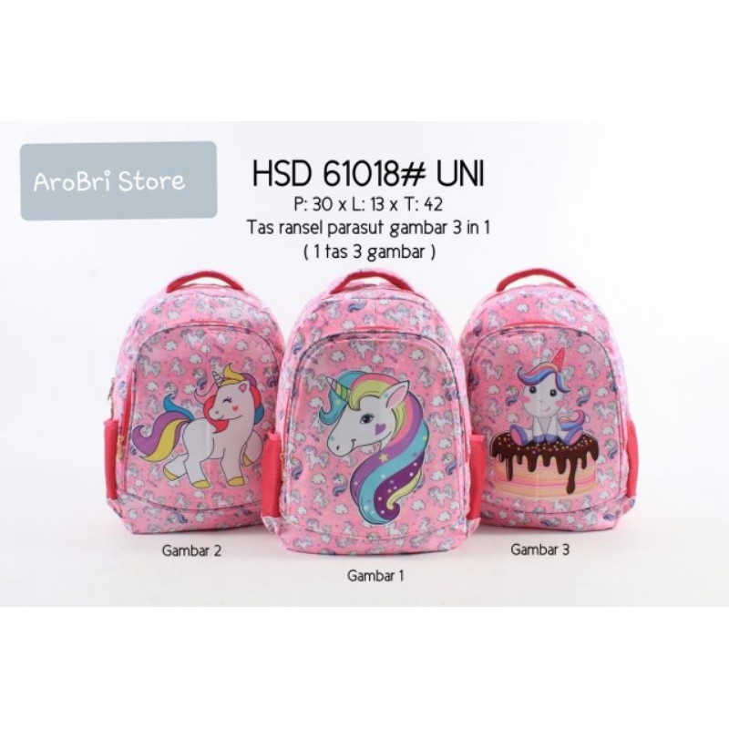 Tas Ransel anak gambar 3in1 HSD 61018#