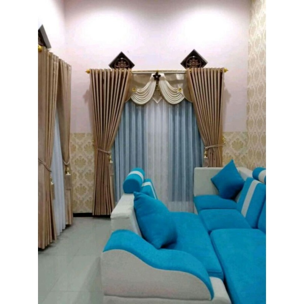 Gorden GORDEN JENDELA/PINTU MINIMALIS 100% PANJANG GORDEN BLACKOUT POLOS GLOSSY EMBOS IMPORT PREMIUM HORDENG TEBAL MEWAH ELEGAN KORDEN TENGAH RUANG TAMU GORDEN JENDELA PENDEK KAMAR TIDUR AESTHETIC GORDEN PINTU 250CM GORDEN ABU POLOS TIRAI DAPUR SELAMBU