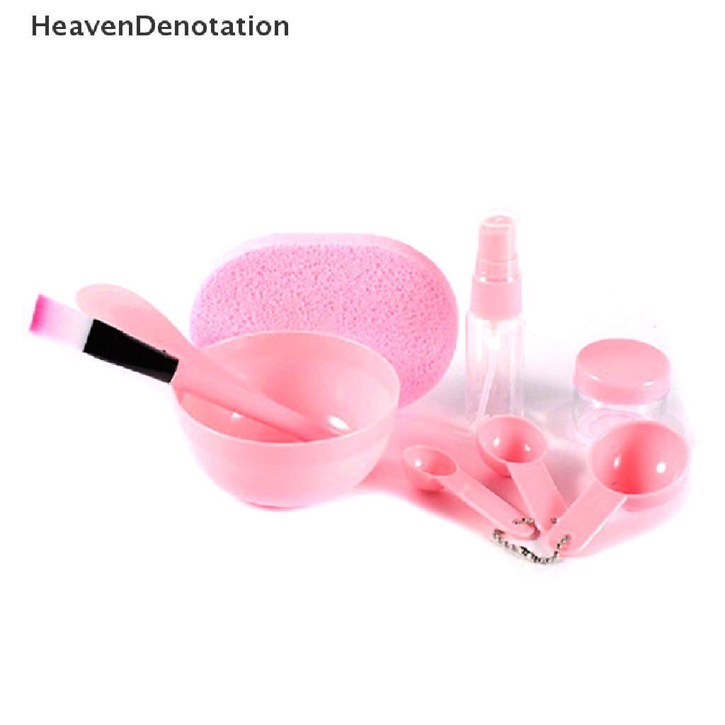 (Heavendenotation) 9pcs / Set Mangkok + Brush + Sendok + Stik + Botol + Spons Untuk Masker Wajah Diy Homemade