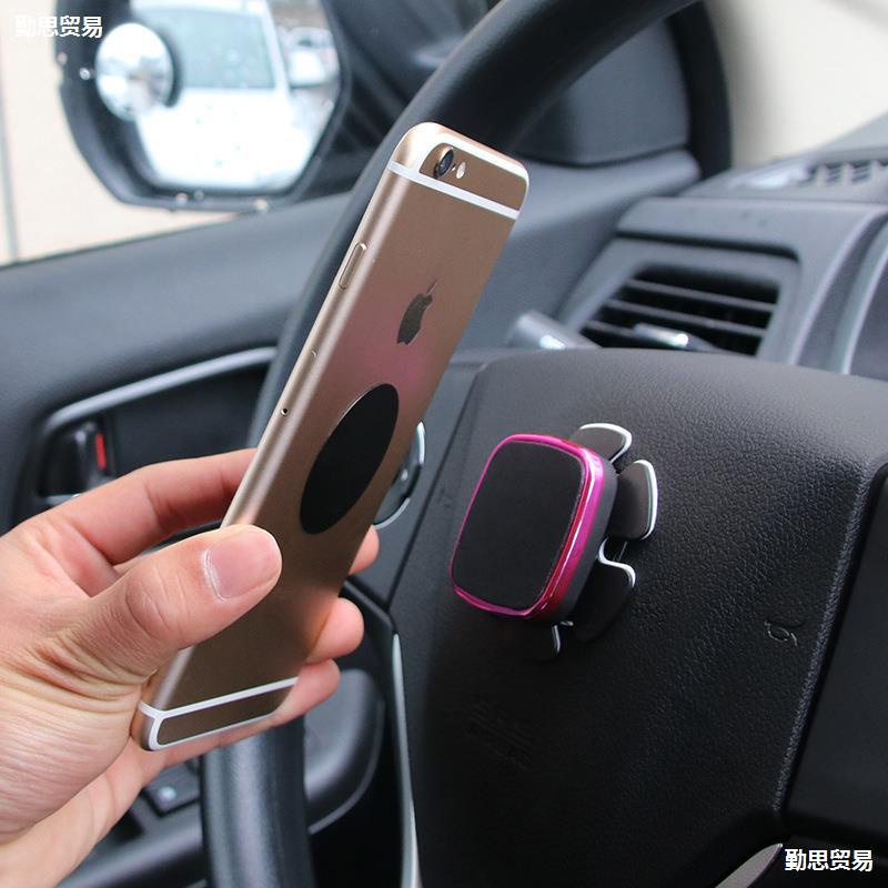 5Pcs Black Matte Phone Magnetic Metal Disc Plate / Car Phone Holder With Adhesive