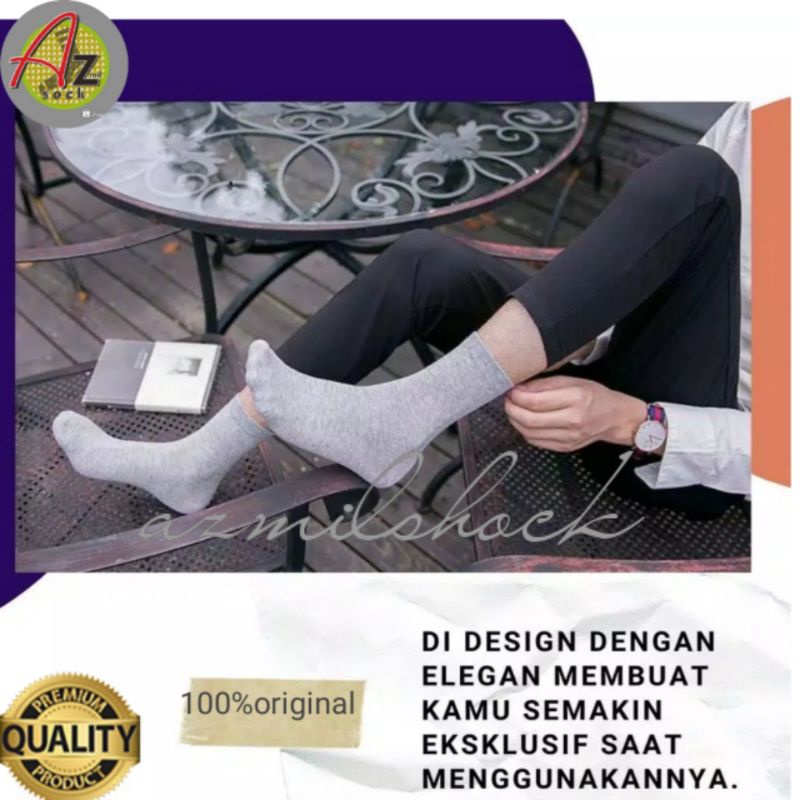 3 Pasang Kaos Kaki Panjang Polos Mix Warna