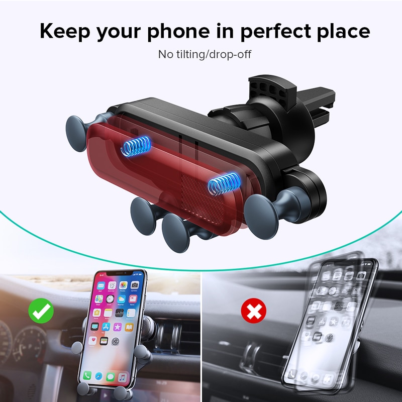 360 ° Rotatable Universal Car Mobile Phone Holder/Dudukan Ponsel Yang Dipasang Ventilasi Udara Multifungsi/In Car Smartphone Stand/In Car Penjepit Otomatis Phone Holder