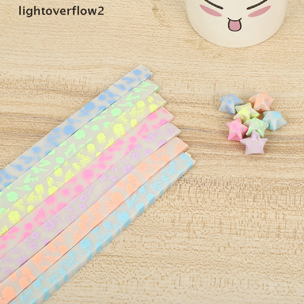 (Light2) 210pcs / Set Kertas Origami Lipat Luminous Motif Langit Berbintang