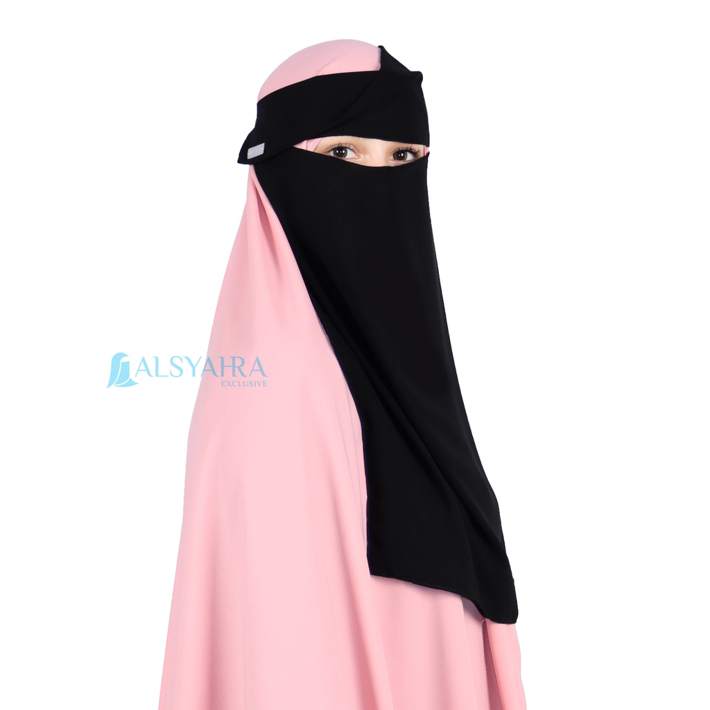 ALSYAHRA EXCLUSIVE NIQAB PONI SIFON JETBLACK