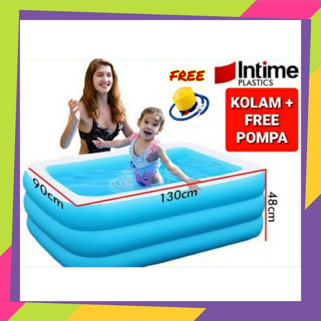 1087D1 / Kolam renang Intime gelumbung kotak 130cm x 90cm x 48cm