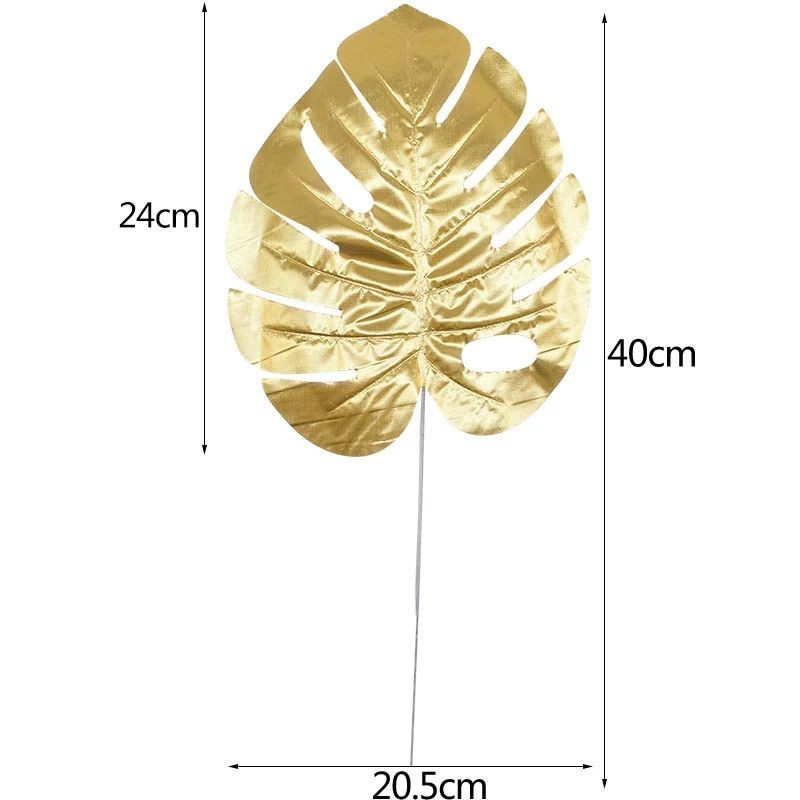 (size L) Daun monstera gold tanaman artificial daun plastik hiasan kamar dekorasi ruang