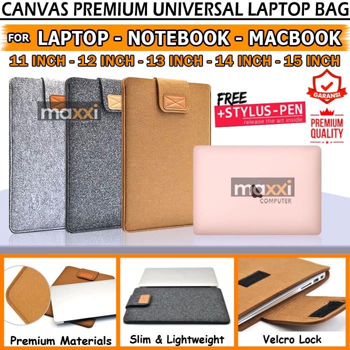 Sleeve Laptop 11 12 12.9 13 13.3 14 15 15.4 Inci Inch Macbook Asus Acer Lenovo Dell HP Samsung Huawe
