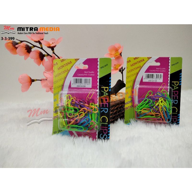 

Clip Paperclip Warna Warni ISI 60 PC Murah