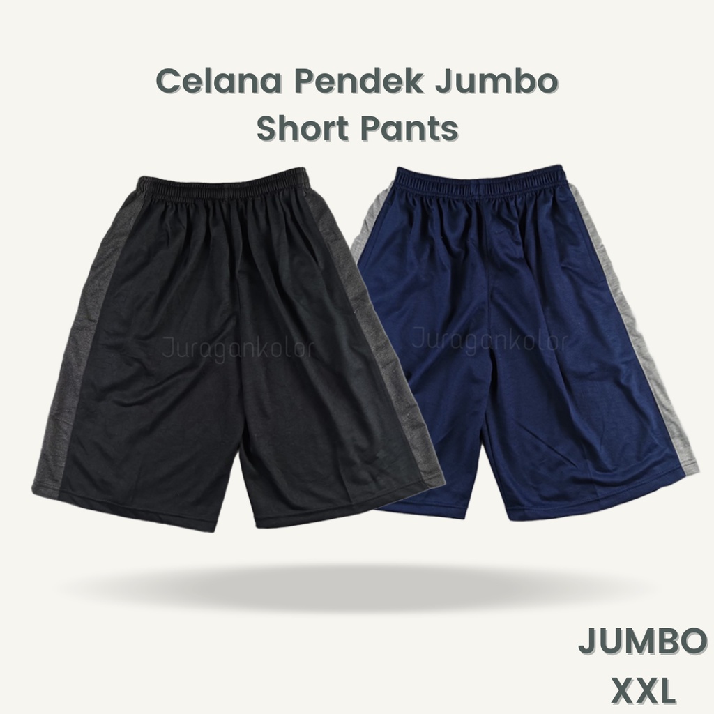 Celana Pendek Pria Jumbo Kombinasi Kaos Baby Terry List -BTL.34