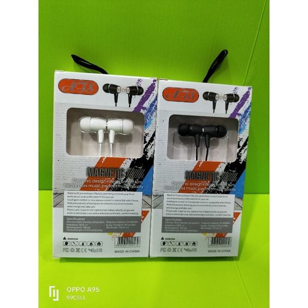 Handset handsfree earphone U55 ATS (magnetic) murah meriah