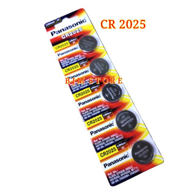 BATERAI PANASONIC CR2025 - BATTERY 3V LITHIUM PANASONIC CR 2025 1 STRIP