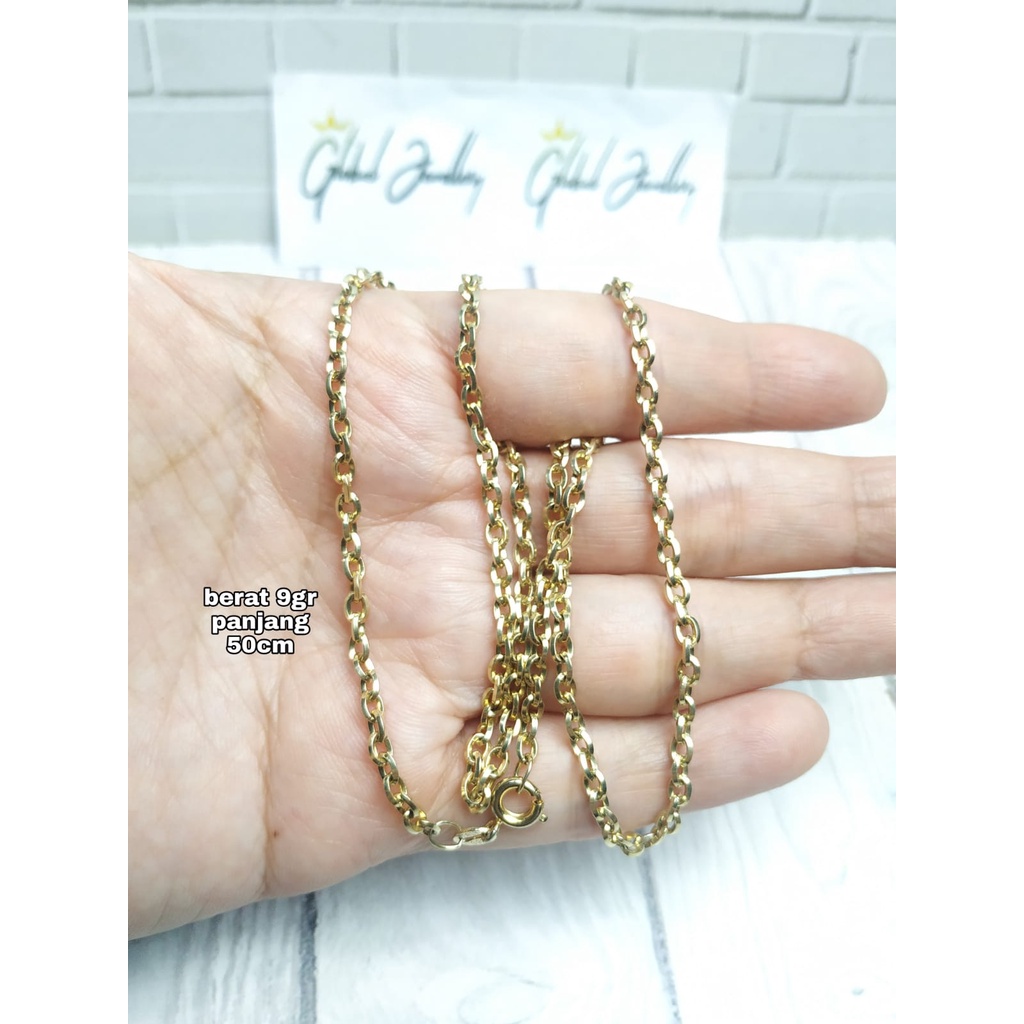 KALUNG RANTAI PANJANG 50CM PERAK ASLI S925 GLOBAL JEWELLERY CL091