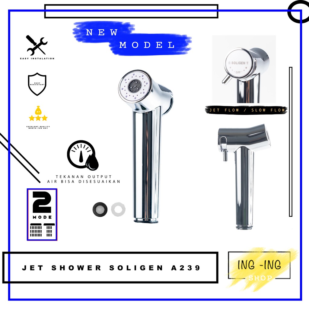 Jet Shower Bidet Soligen A239 / Toilet Shower Cebok / Jet Sower Wc / Semprotan Toilet duduk