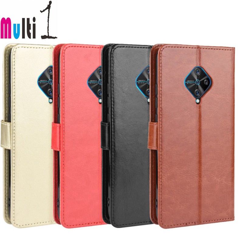 Leather Case VIVO Y9S Vivo Y9 s Flip Cover