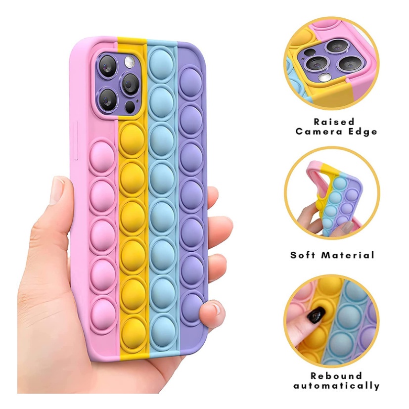 Princess POP IT PHONE CASE RAINBOW VIVO Y19 CASING VIVO Y5S CASE POP IT CASING ANTI CRACK CASE