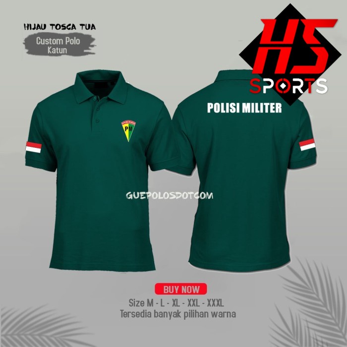 Poloshirt - Kaos Polo PM Polisi Militer Indonesia - BAJU KEERAH PM