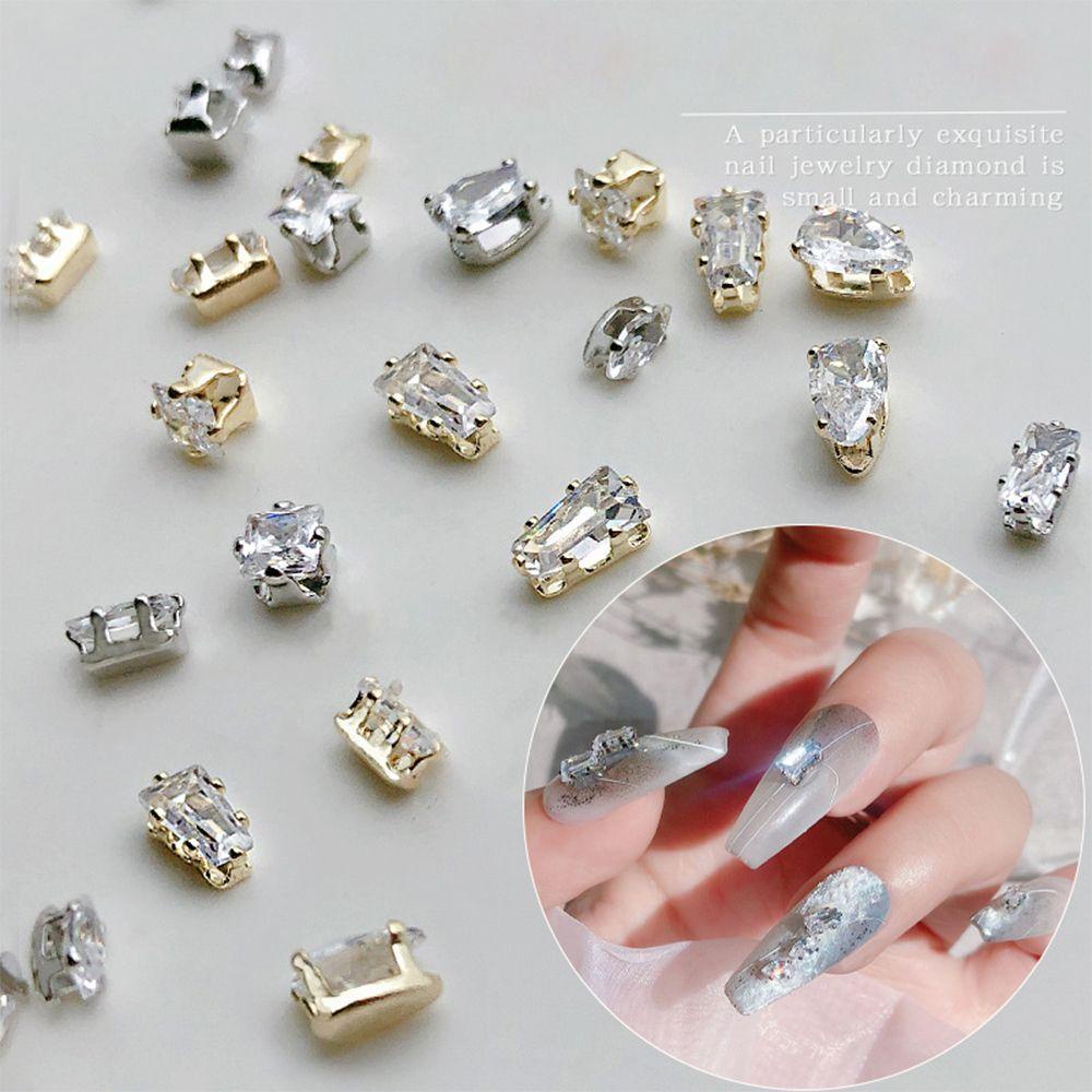 R-flower 20PCs Zircon Nail Art Top Quality DIY Charms Dekorasi Flat Bottom Drill