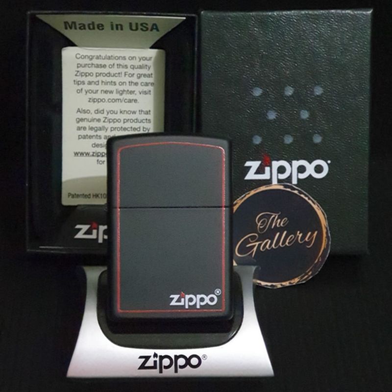 218ZB ORIGINAL ZIPPO BLACK MATTE BORDER