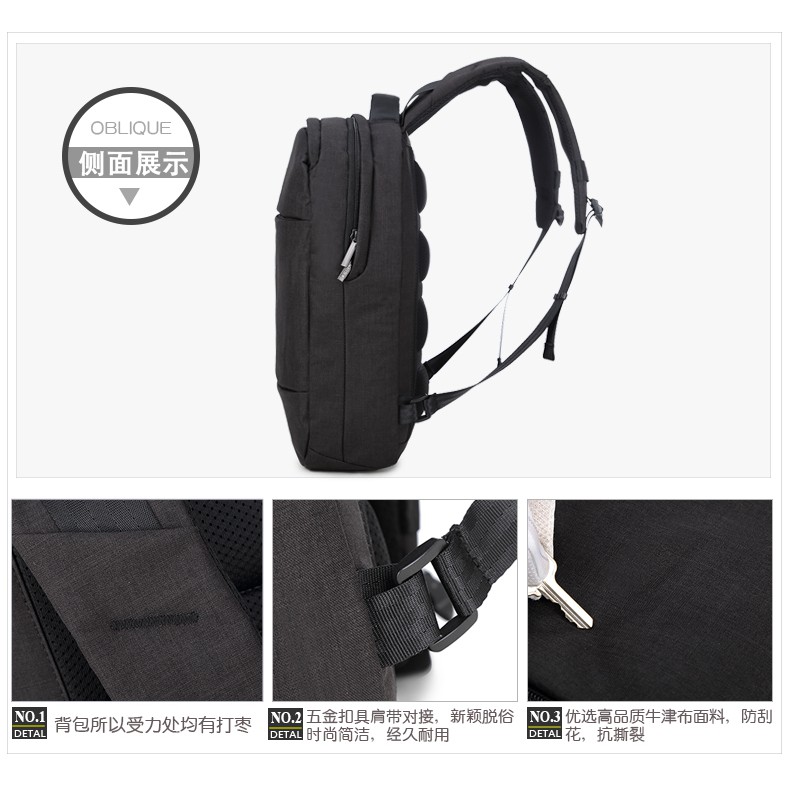DTBG Business Travel Backpack Laptop Bag D8207W 15.6 Inch - Hitam