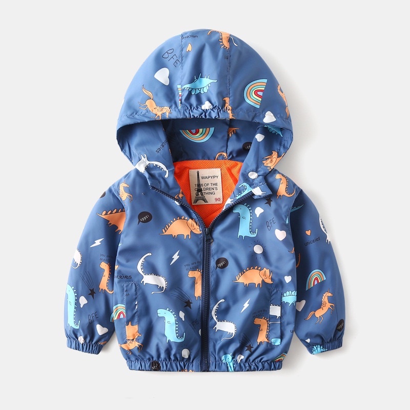 JaKet hoodie parasut motor anak / baby / bayi tahan angin dan air hujan lapisan dalaman tidak panas-D