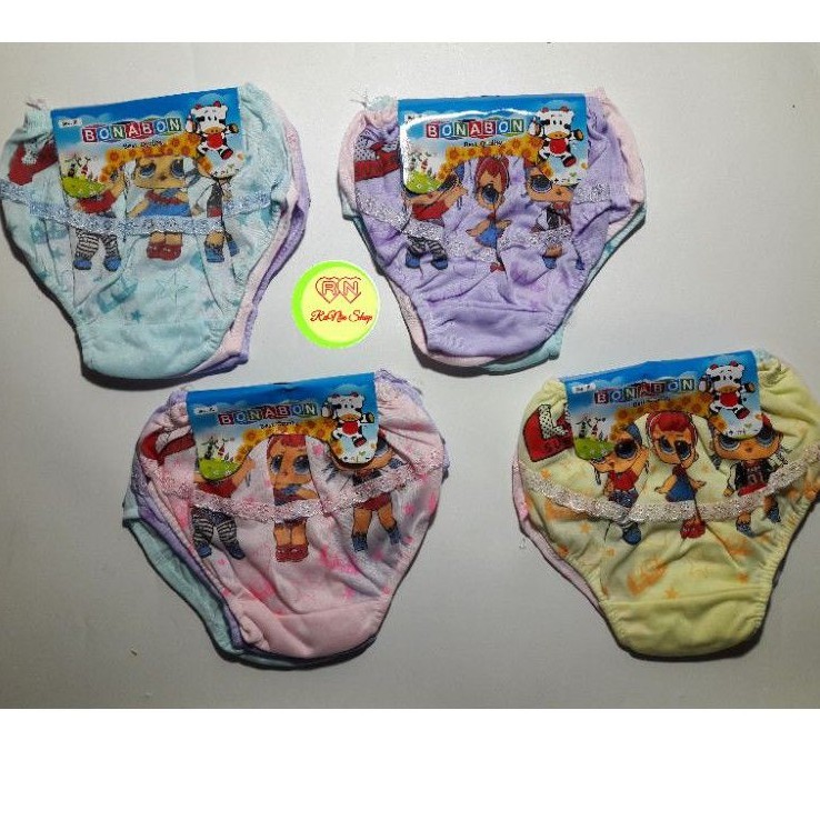 12 Pcs CD Celana Anak cewek murah Renda LOL