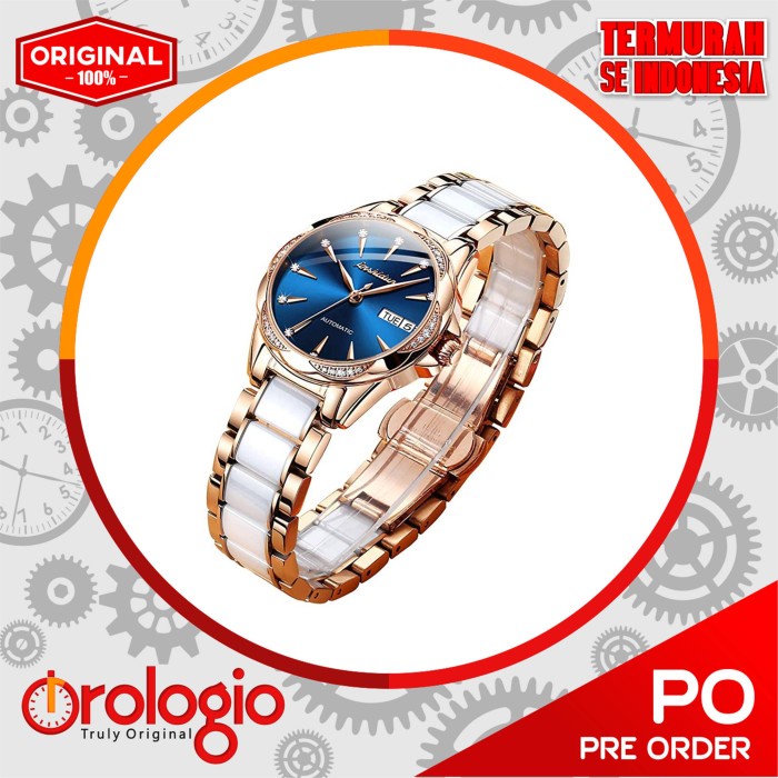 OLEVS Women's Luxury Automatic WatchesJ-L8821GT Blue Dial