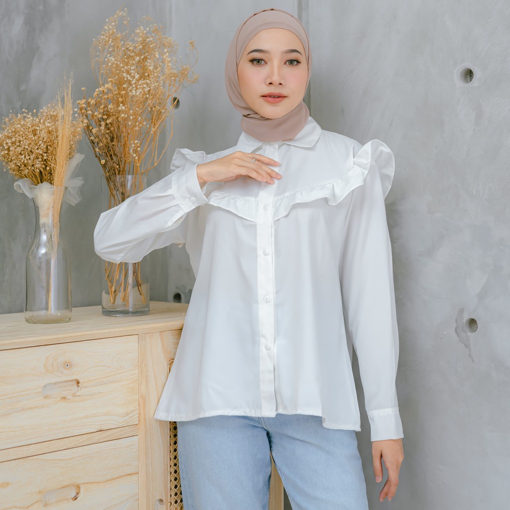 VS - Liosa Blouse Wanita | ATASAN WANITA KOREAN TOP BLOUSE CASUAL