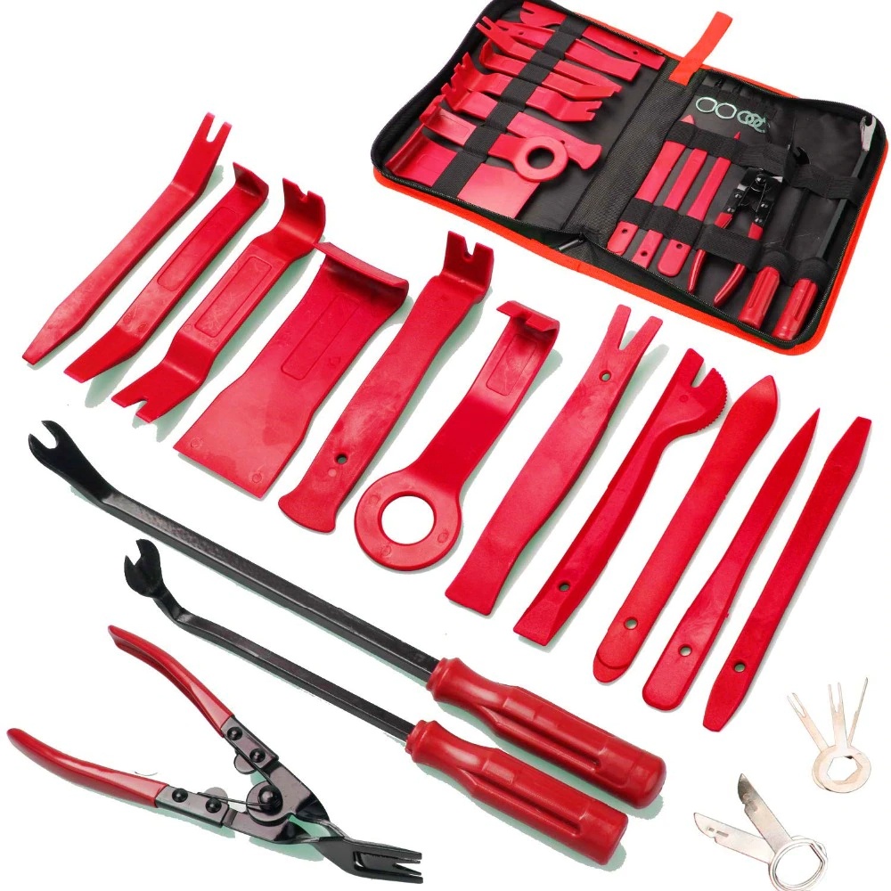 SDPV Cartr Set Alat Reparasi Dashboard Audio Mobil Trim Pliers Removal Tool 19 In 1 - So9001 - Red By Pro