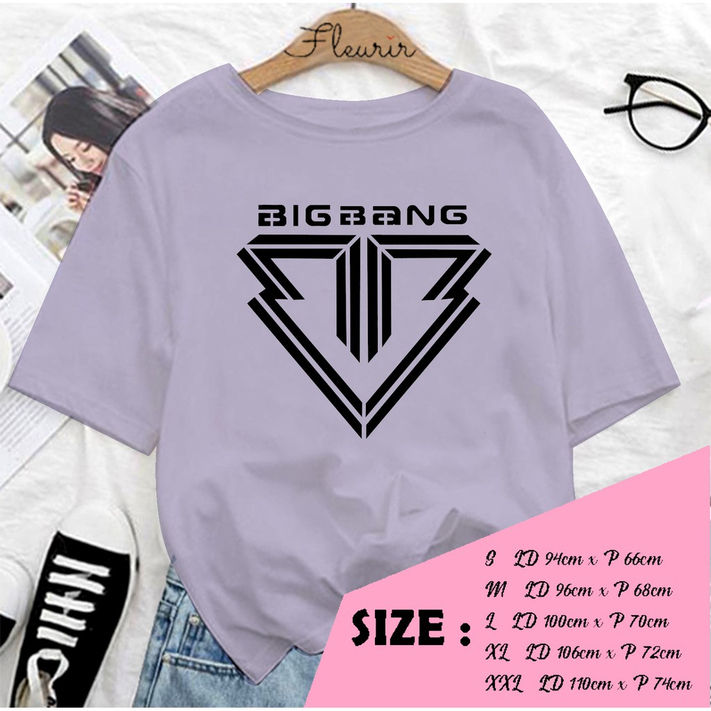 FLEURIR - KAOS BIGBANG LOGO BIG WANITA DEWASA LENGAN PENDEK TEE UNISEX