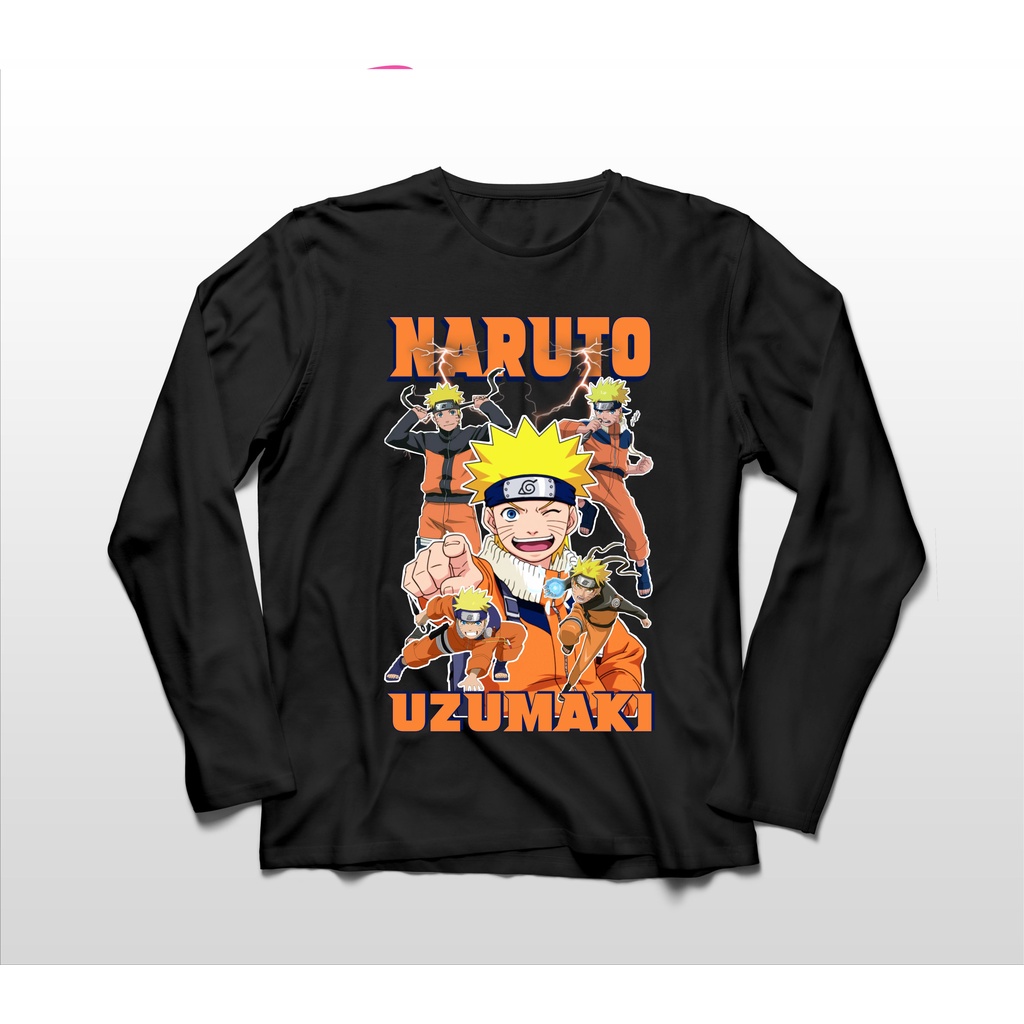 KAOS LENGAN PANJANG ANIME NARUTO UZUMAKI 2 BIG SIZE JUMBO