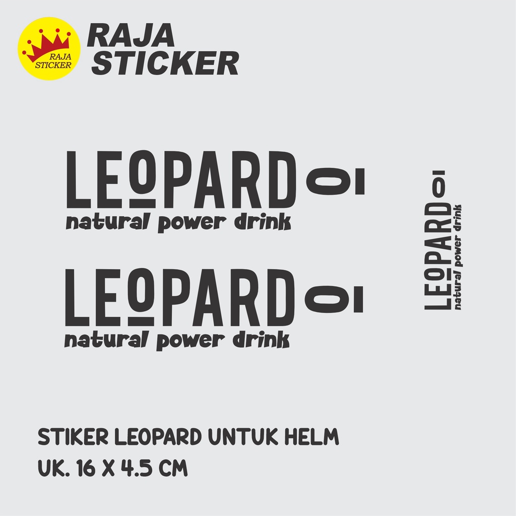 Stiker cutting leopard untuk helm