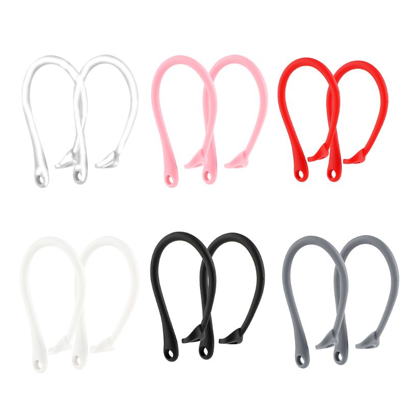 Bt 1pasang Earhook Anti Hilang Bahan Silikon Lembut Anti Jatuh Strap Tali Untuk Pro