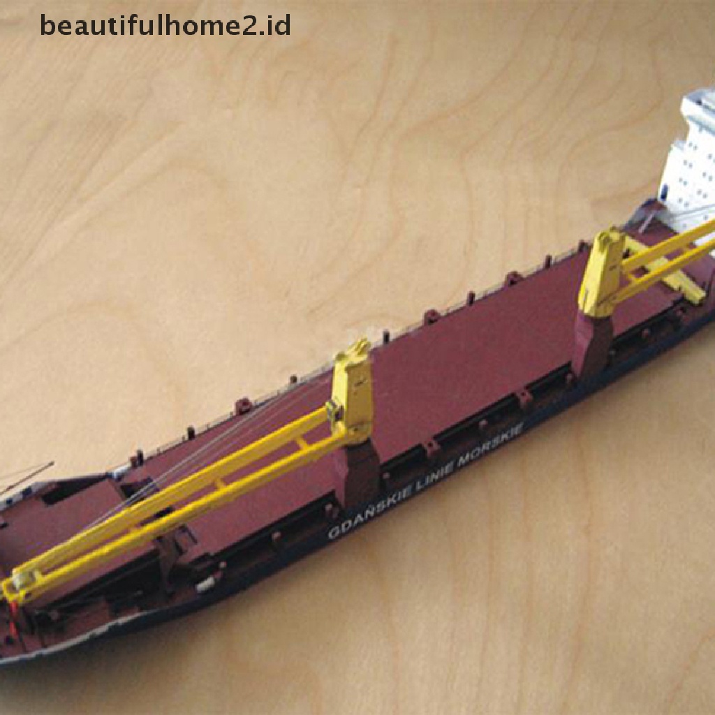 [beautifulhome2.id] 1:400 Gdansk Cargo Ship DIY Handcraft 3D Paper Card Model Sets ID