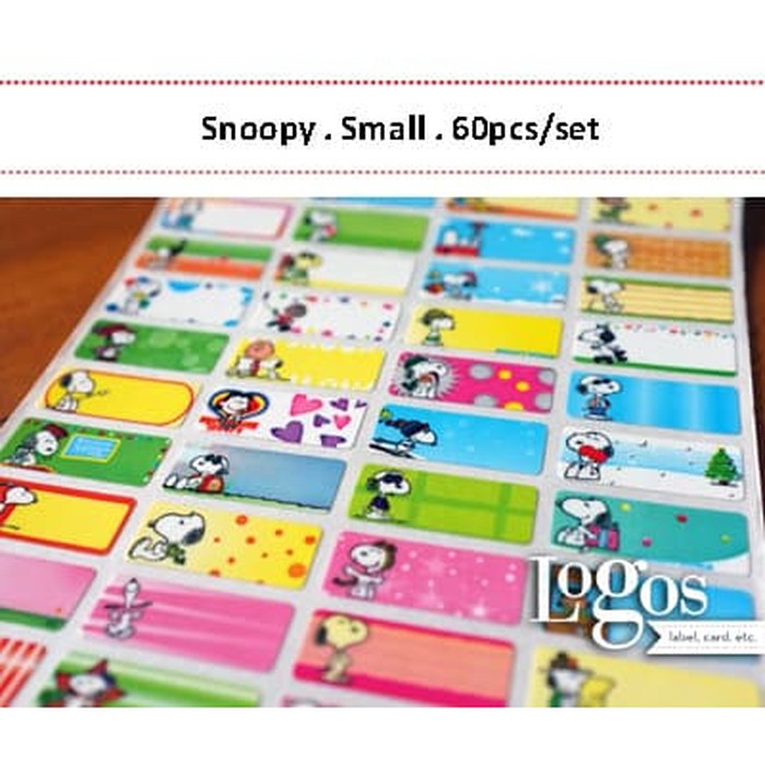 

HNVHH873 Snoopy Sticker. Name Label Small. Stiker karakter Peanuts.