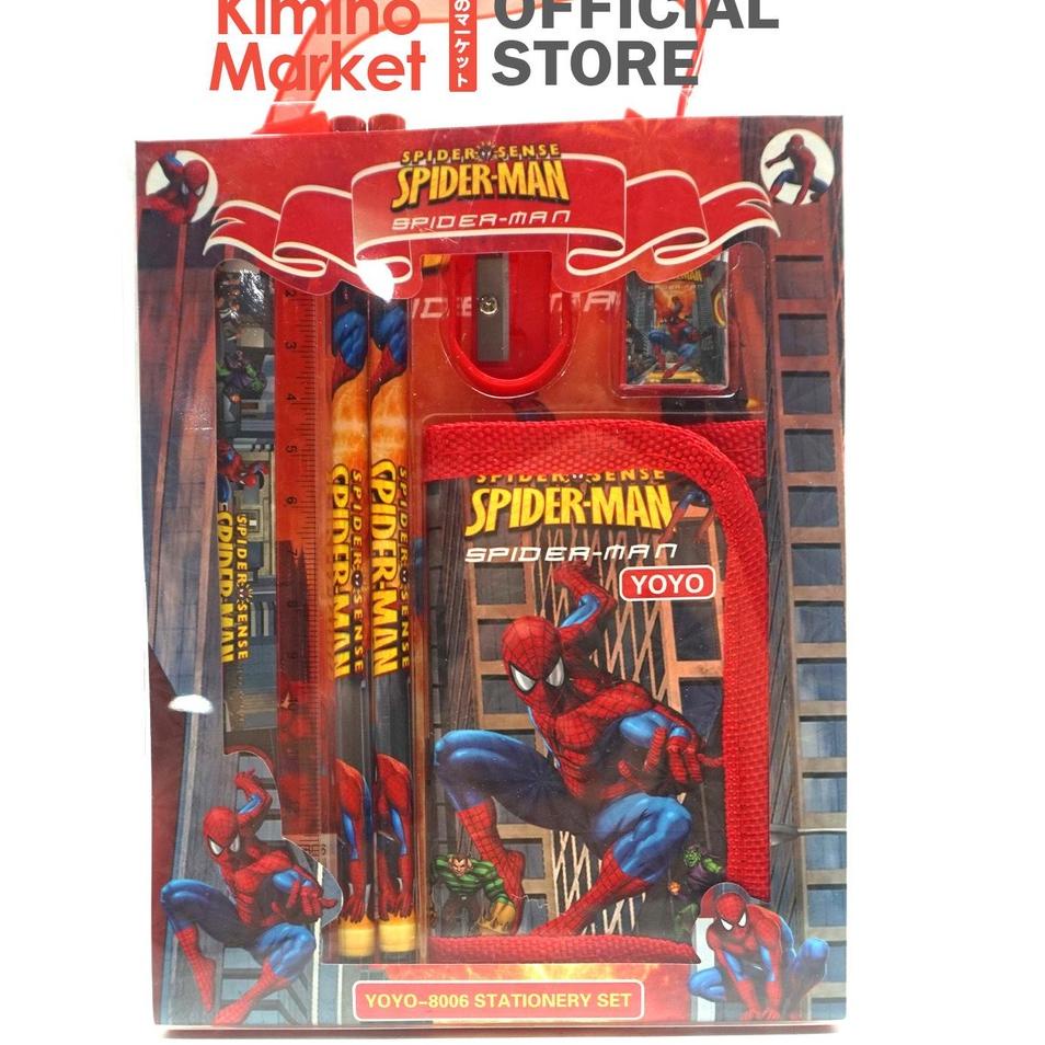 

Stock Banyak Pensil Set Spiderman Pencil Peralatan Tulis Anak Penggaris Dompet Lengkap