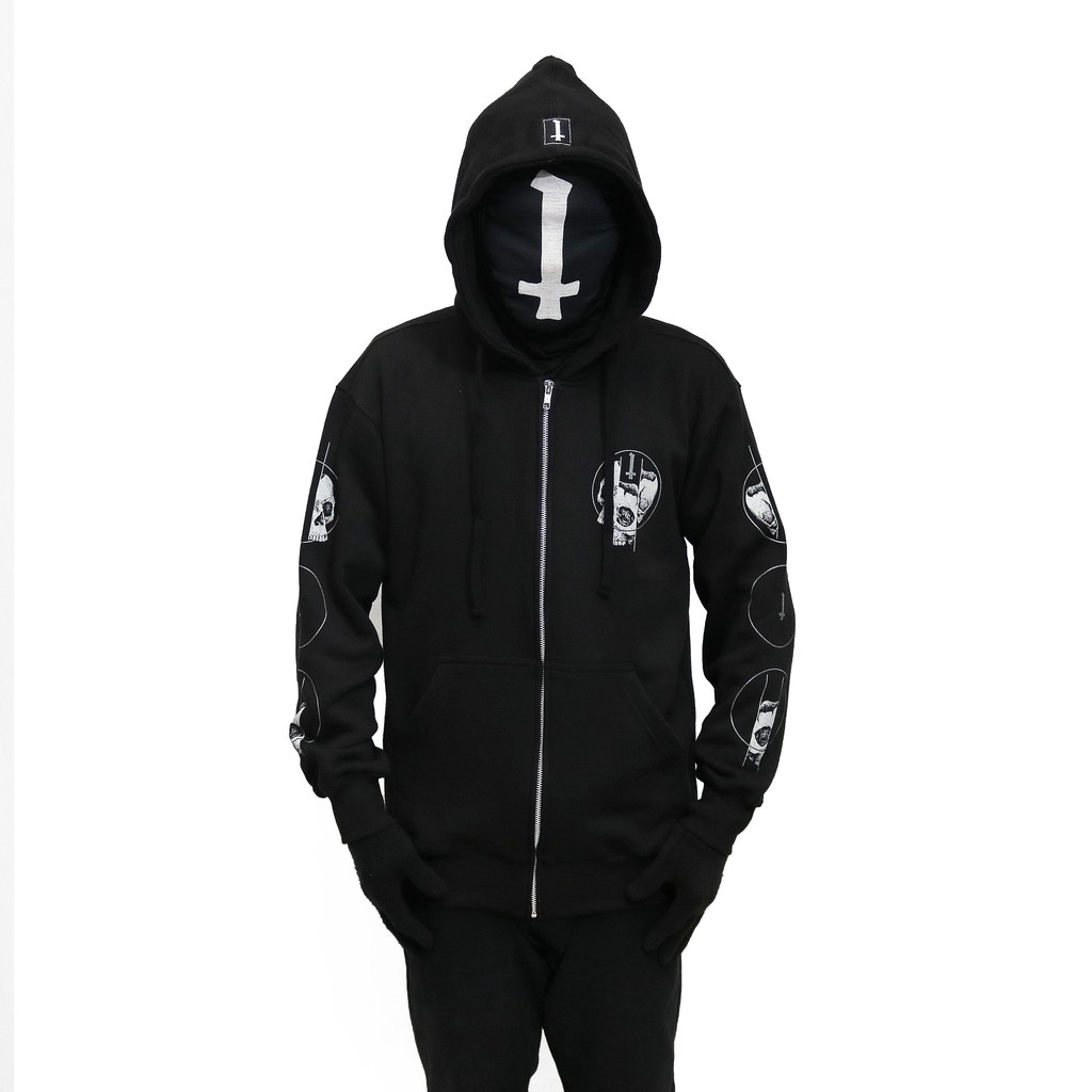 Heretic - Zip-up Hoodie - Broken Skull